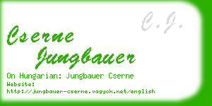 cserne jungbauer business card